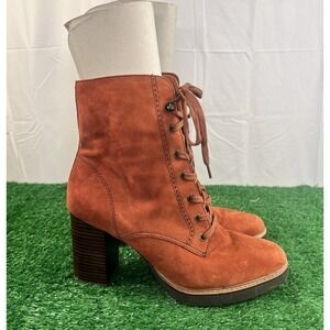 Naturalizer Callie Suede Lace Up Ankle Boots SZ 12 Medium Women's